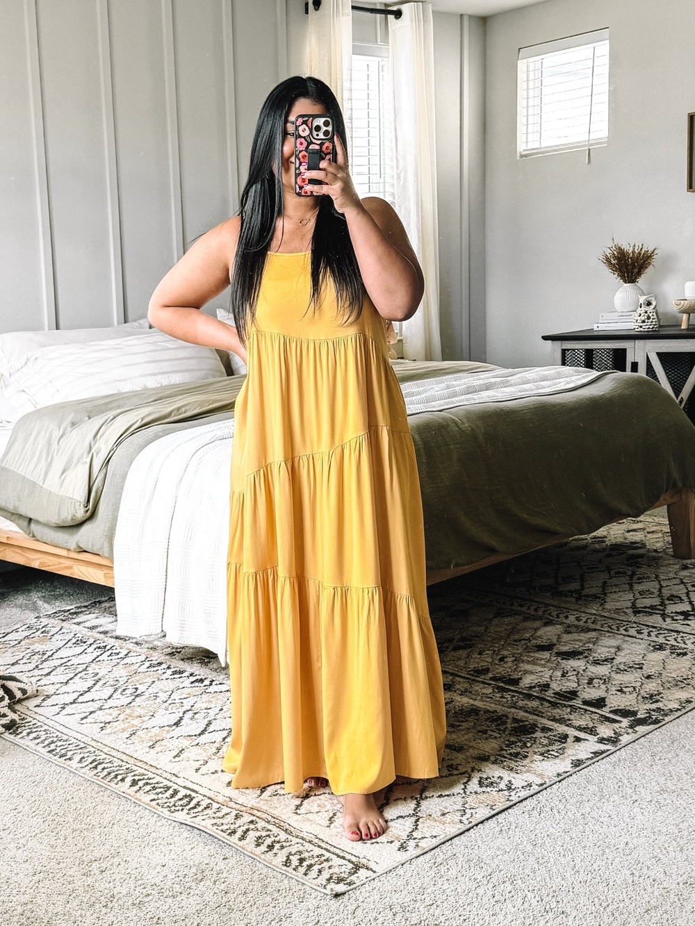 ANRABESS Women Summer Sleeveless Maxi Dress (L) Yellow